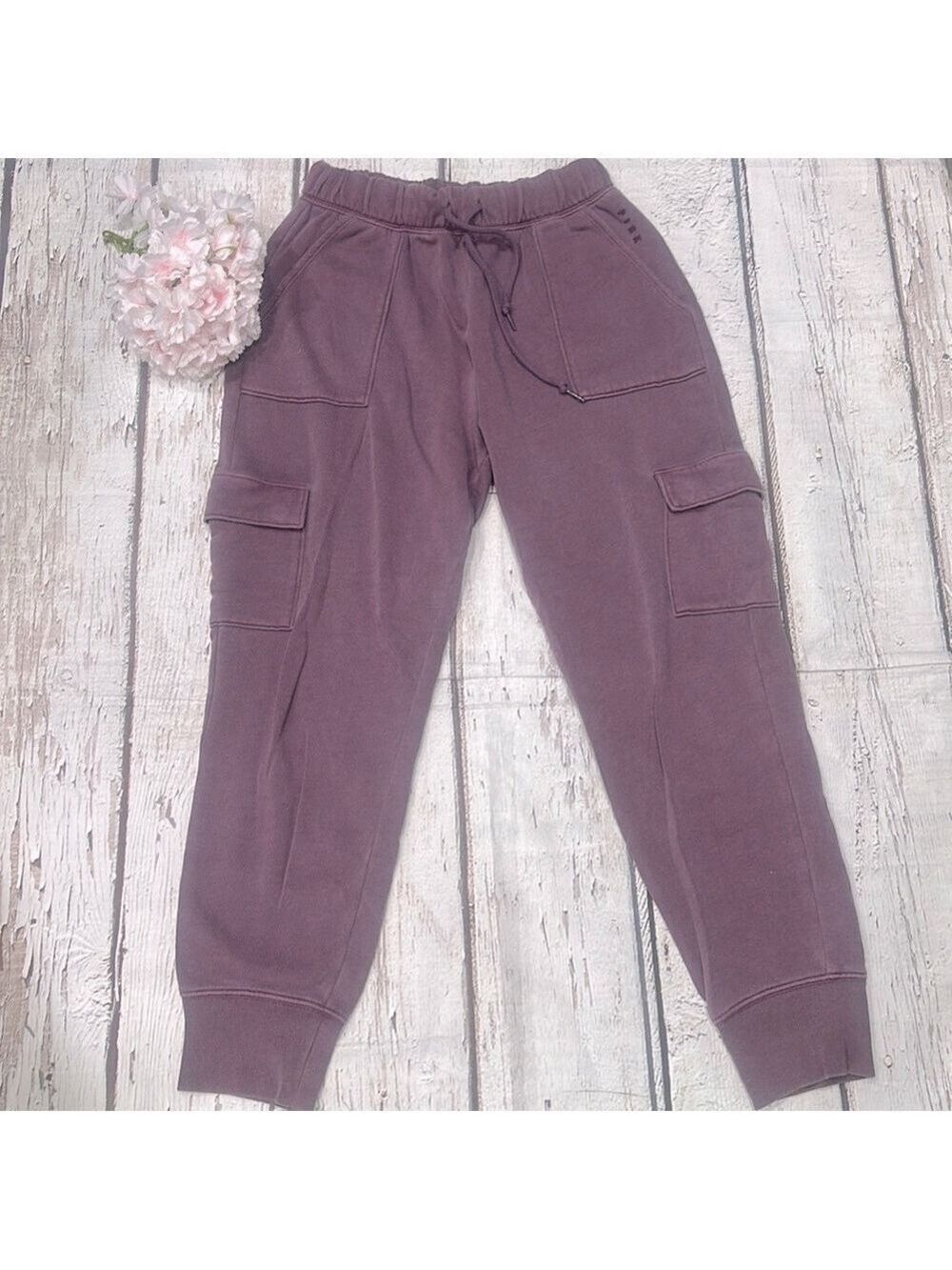 Victoria Secret PINK Cargo Jogger Pants Sweatpants High Waisted Size Small
